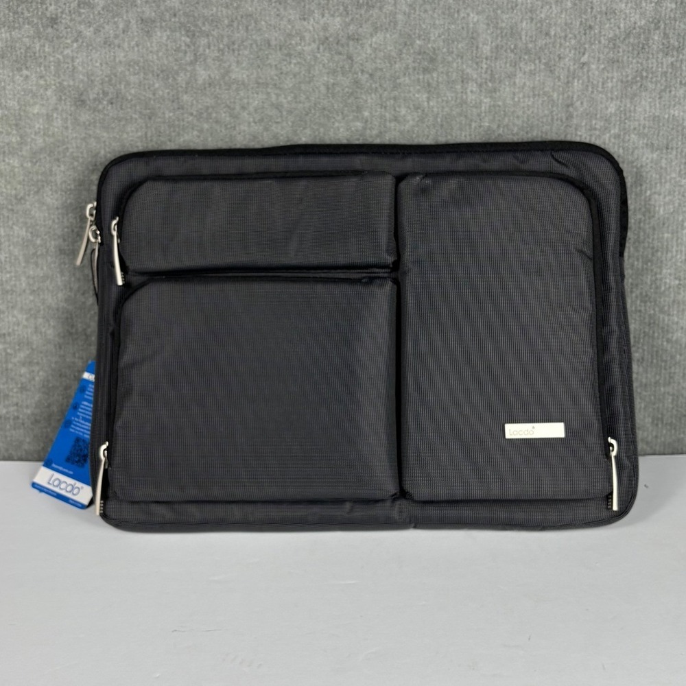 Lacdo Protective Laptop Sleeve Case 3 Front Pockets Padded For 13in Laptop